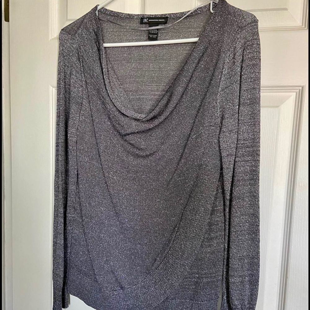 Gray sparkles blouse